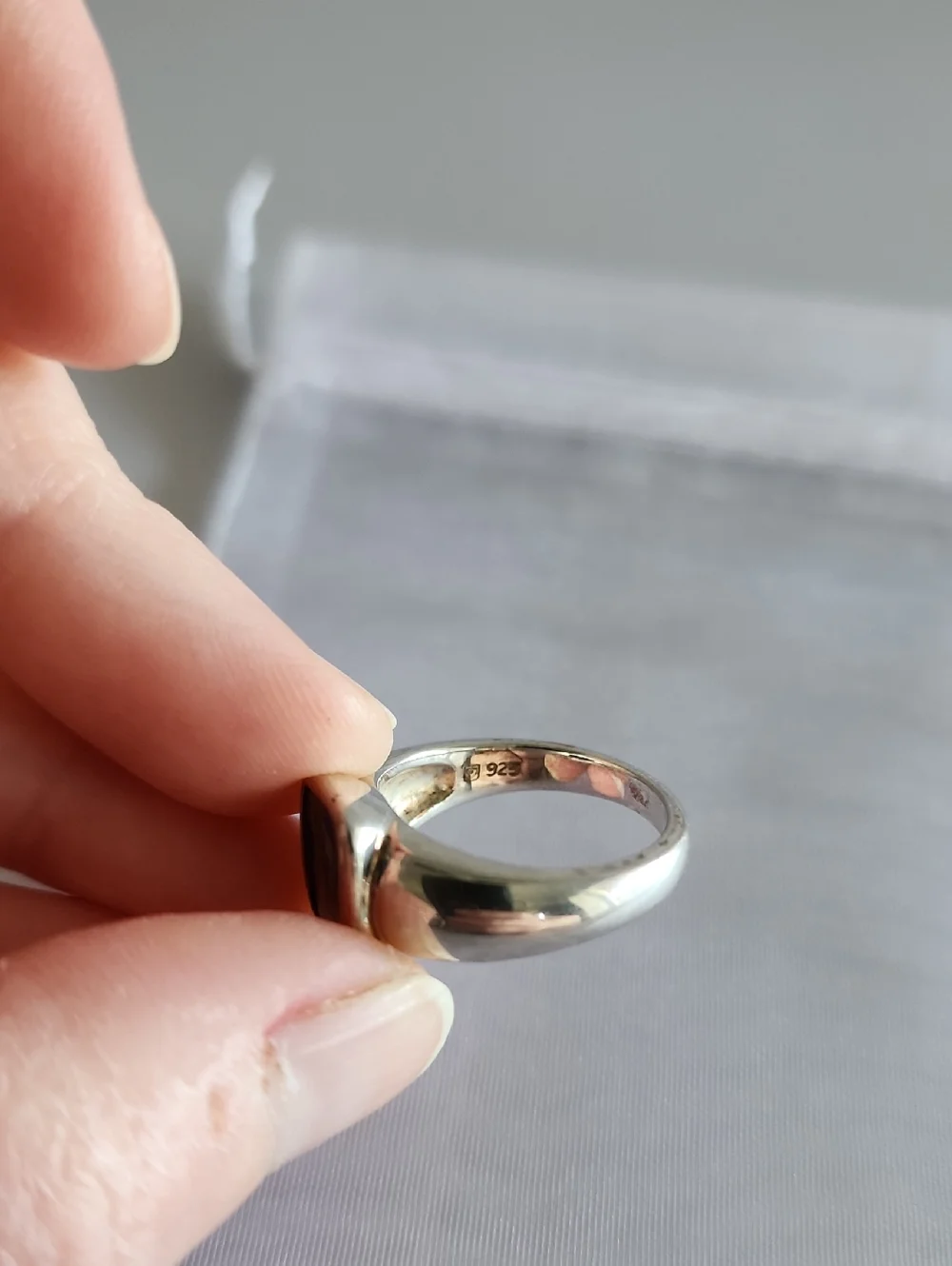 Sterling Silver Mosaic Opal Bezel Ring - Picture 4 of 4